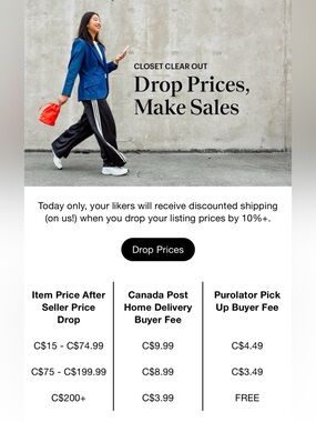 Friday & Sunday cheap shipping & price drops up to 30% off!